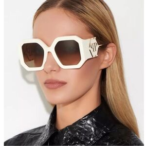 Philipp Plein Cream Sunglasses